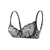 Ropa Interior Sexy Nueva de Encaje para Mujer, Delgada con Estampado de Leopardo, Suave, con Aro de Acero, Push-Up para Senos Pequeños, Cómodo, Sujetador Francés, Otoño e Invierno
