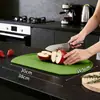 Tábua de Corte Antibacteriana Anti-Derramamento Doméstica com Borda Enrolada Tábua de Corte de TPU de Grau Alimentício para Cozinha Tábua de Corte Macia Dobrável para Cozinha