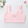 Ropa interior de algodón puro para niñas, estilo fino, adecuada para la etapa de desarrollo, sujetador de algodón puro para niñas de primaria, sujetador deportivo con diseño anti-abulto, chaleco pequeño acolchado