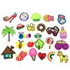 Parche de dibujos animados para bolsa, pegatinas de tela con mariposas rosas, accesorios de ropa con bordado de puntos y lentejuelas tridimensionales