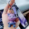 Chaveiro de Urso Casal Céu Estrelado Tendência e Legal Conjunto de Cortador de Unhas Presente para Amigos Pingente de Bolsa Desenho Animado Exquisito e Fofo