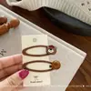 2 Pacotes de Novos Presilhas de Cabelo Urso Cor de Café Coreanas, Presilhas Fofas e Modernas para Franja, Presilhas Laterais, Acessórios de Cabelo para Crianças e Mulheres