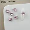 Rhinestones Brillantes para Uñas, Rhinestones Rojos Transparentes Rosa con Forma de Almohada y Forma de Cubo de Azúcar para Año Nuevo, Rhinestones para Uñas al por Mayor