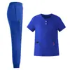 Conjunto de Roupas de Lavar à Mão Elásticas de Secagem Rápida com Decote em V para Novos Médicos e Enfermeiros Transfronteiriços Roupas de Lavar à Mão Divididas para Sala de Operações de Salão de Beleza