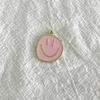 Accesorios de joyería coreanos DIY, colgante de aleación de aceite con forma de gota, pendientes con cara sonriente, collar y colgante, temu AliExpress