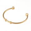 Venta directa de fábrica pulsera de acero inoxidable de estilo coreano superventas moda para damas pulsera abierta simple en forma de C pulsera de acero de titanio