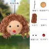 Kit de material DIY para colgante de muñeca de pelo rizado de calabaza con forma de huevo, muñeca de estilo bosque suave, materias primas para regalo artesanal de nicho