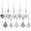 Estilo Lujo Ligero Suministros para Bodas Atrapasoles Color AB Decoración de Árbol de Navidad Pequeño Amor Hoja de Arce Copo de Nieve Colgante de Cristal