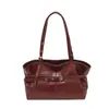 Bolso de Gran Capacidad para Mujer de Nicho, Nuevo Estilo Invierno 2026, Bolso de Hombro Texturizado, Bolso Tote Retro Casual de Moda