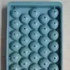 Molde de Cubitos de Hielo de Verano con Tapa, Charola de Cubitos de Hielo de Plástico, Caja para Hacer Bolas de Hielo en Refrigerador, Molde de Hielo Redondo, Caja de Hielo Portátil