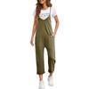 Pantalones casuales de bolsillo para mujer de primavera 2023 transfronterizos Amazon Monocolor Sueltos con tirantes Mono recto