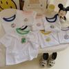 Rollos Grandes y Pequeños [Con Luces] Camisetas de Verano de Dibujos Animados para Niños con Luces, Manga Corta Lindas Estilo Coreano para Niños y Niñas