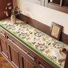 Novo Aparador Lateral Retro de Plantas e Flores Toalha de Mesa de Couro Sem Lavagem Impermeável Resistente ao Desgaste Cortável Almofada Protetora