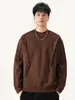 Ropa para Hombre Fengshe / Sudadera Pesada 360g, Estilo Americano Otoño/Invierno Tendencia Diseño Estructurado, Top de Manga Larga con Parche Rayado para Hombre