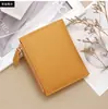 Nuevo Billetero con Cremallera Diseño de Nicho y Creativo, Portatarjetas Multifuncional, Elegante Cartera Corta para Mujer de Cuero con Textura de Lichi