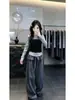 Conjunto de Otoño para Niñas 2026 Nuevo Modelo Único y Hermoso Top Falso de Dos Piezas para Chicas de Secundaria Estilo Coreano