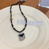 Collar con candado de seguridad para mujer, hecho a mano, cuerda trenzada, campana, colgante con candado de larga duración, collar para novia, regalo de vacaciones para novia