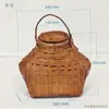 Cesta de Almacenamiento de Bambú Hecha a Mano, Cesta de Bambú Estilo Vintage para Exhibición en el Comedor, Cesta de Exhibición Estilo Rústico para Uso Doméstico