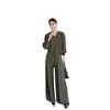 Traje de Pantalón para Mujer Delgado de Talla Grande Casual con Pliegues Lssey Miyake Miyake Traje Transfronterizo Europeo y Americano para Mujer