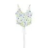 ZA comércio exterior transfronteiriço moda feminina item quente 2026 verão novo moda europeia e americana top corpete floral de camada dupla