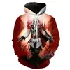 Comercio electrónico transfronterizo Europa y Estados Unidos nuevo Assassin's Creed impresión 3D moda chalecos holgados con capucha para parejas fabricantes suministro directo