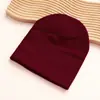 Chapéus de Tricô para Outono e Inverno, Chapéus Lisos de Cor Sólida para Exportação, Chapéus Redondos de Máquina, Chapéus Quentes sem Aba para Adultos, Chapéus de Lã Estilo Coreano, Topo Redondo