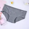 A001 Atacado de Roupa Íntima Feminina 100% Algodão, Estilo Jovem Calcinha de Algodão Puro na Virilha Baixa, Respirável, Pacote com 12