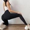 Calças de Yoga Pêssego para Mulheres, Leggings de Corrida de Cintura Alta com Efeito Levanta Bumbum, Calças Esportivas Elásticas para Fitness, Comprimento Nove Pontos, Respiráveis e de Secagem Rápida