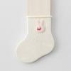 Colección Otoño e Invierno 25 Años de Calcetines Infantiles Blancos, Sin Elástico, Sin Costuras, de Caña Media, Hechos de Algodón Peinado Grado A para Niños y Niñas de 0 a 3 Años