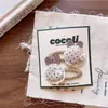 Pasadores Lindos Hechos a Mano de Algodón para Otoño e Invierno con Forma de Animal de Dibujos Animados para Niñas y Estudiantes Par de Pinzas de Pelo de Oso y Conejo