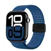 Adequado para Pulseira Apple Watch Applewatch7/8/9 Malha Elástica de Nylon Fivela Magnética Pulseira Iwatchs10