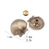 Botões de Metal com Textura de Estrela do Mar, Concha, Búzios Ecológicos - Botões de Pressão de Metal de Formato Irregular para Suéteres de Tricô e Casacos