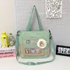 Estilo Coreano Tendência Desenho Animado Capivara Bolsa Transparente para Dor Estilo Universitário Estudante Aparência Bonita Cor Contrastante Grande Capacidade Bolsa para Aulas de Reforço