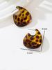 Otoño e invierno nuevos aretes acrílicos vintage de leopardo aretes de alto sentido aretes de personalidad viento Maillard personalidad aretes al por mayor