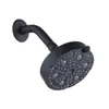 Braço de Chuveiro Oculto Preto Fosco Estilo Americano Tubo de Saída para Chuveiro de Aço Inoxidável 304 Acessórios de Tubo de Extensão para Montagem na Parede do Banheiro
