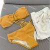 [7 colores] Nuevo traje de baño sexy con parte superior de tubo color caramelo estilo ins, bikini de alta gama para vacaciones en la playa para mujer