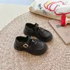 Zapatos negros de cuero para niñas, zapatos de primavera y otoño 2026 para niños, zapatos de princesa para niñas, mocasines versátiles para niños pequeños y niños pequeños