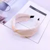 Diadema elegante de estilo alto craneal para mujer, nueva diadema con tarjetas de pelo prensado, mechones de pelo, banda para el pelo con borde ancho, cueva para la cabeza, 2024