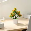 Nuevo Modelo de Pino Violeta de 14 Ramas Pino de Bienvenida Bonsái para Decoración del Hogar y la Oficina, Planta Verde Artificial de Interior Bonsái