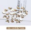 Nova broca de unhas de champanhe Venda por atacado vidro em forma de diamante plano especial Internet celebridade pequeno amor diamante gota de água decorações de unhas