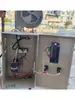 Caixa elétrica de secadora de plástico, compartimento de secagem pela metade, funil de material, metade de eletrodomésticos, duto de ventilação, tubo de aquecimento, metade combinando