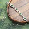 Jadeíta Birmana Natural Grado A Vintage Verde Brillante Versátil Pulsera de Gama Alta Estilos Diversos 9033