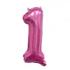 Globos de Letras Rosas de 16 pulgadas A-Z Inglés 0-9 Número Rosa Fiesta Cumpleaños Set Decoración Banner Globos de Papel de Aluminio