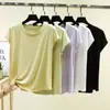 Nova Camiseta de Manga Curta com Gola Redonda de Modal para Verão, Camada Base para Mulheres, Fina, Solta, Emagrecedora e Versátil