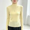 Suéter de tricô roxo, gola alta, modelagem justa, para mulheres, macio e confortável, cintura alta, único, adequado como camada interna para outono e inverno