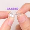 Corea del Sur estilo coreano alta calidad transparente flexible pegamento tapón para el oído completamente envuelto tachuelas para el oído tapón trasero anti-caída silicona presión en el oído fábrica venta al por mayor