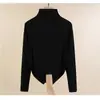 Camiseta Base de Terciopelo Doble Cara de Cuello Alto Medio para Mujer en Primavera, Otoño e Invierno, Espesada 2022 Top Cálido para Mujer, Moderno