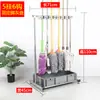 Soporte Móvil para Mopa de Acero Inoxidable, Soporte de Piso para Escoba y Mopa, Almacenamiento de Balcón, Organizador de Herramientas de Limpieza