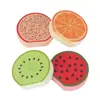 Almofada de Maquiagem Colorida em Pó de Frutas Ferramenta de Beleza Costurada Destacável Melancia Toranja Pitaya Kiwi Peça Única Almofada de Ar