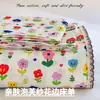 Modelo Nuevo 2026 Sábana de Hilo Puff con Borde Floral, Amigable con la Piel y Suave, Juego de Ropa de Cama para el Hogar de Tres Piezas: Sábana, Sábana ajustable y Funda de edredón